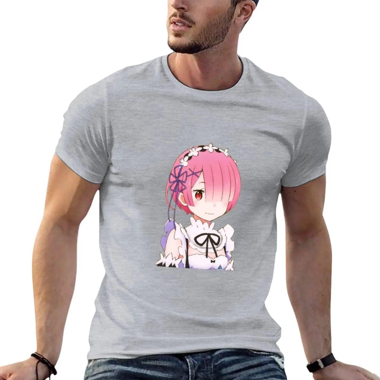 Re Zero Ram T-Shirt anime clothes kawaii clothes men t shirt