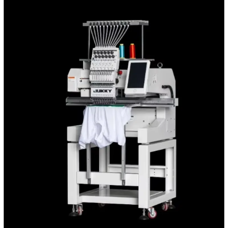 Jukky 15/12 Single Head Automatic Embroidery Sewing Machine Best Price Computerized For Hat & T-Shirt For Embroidery Industry