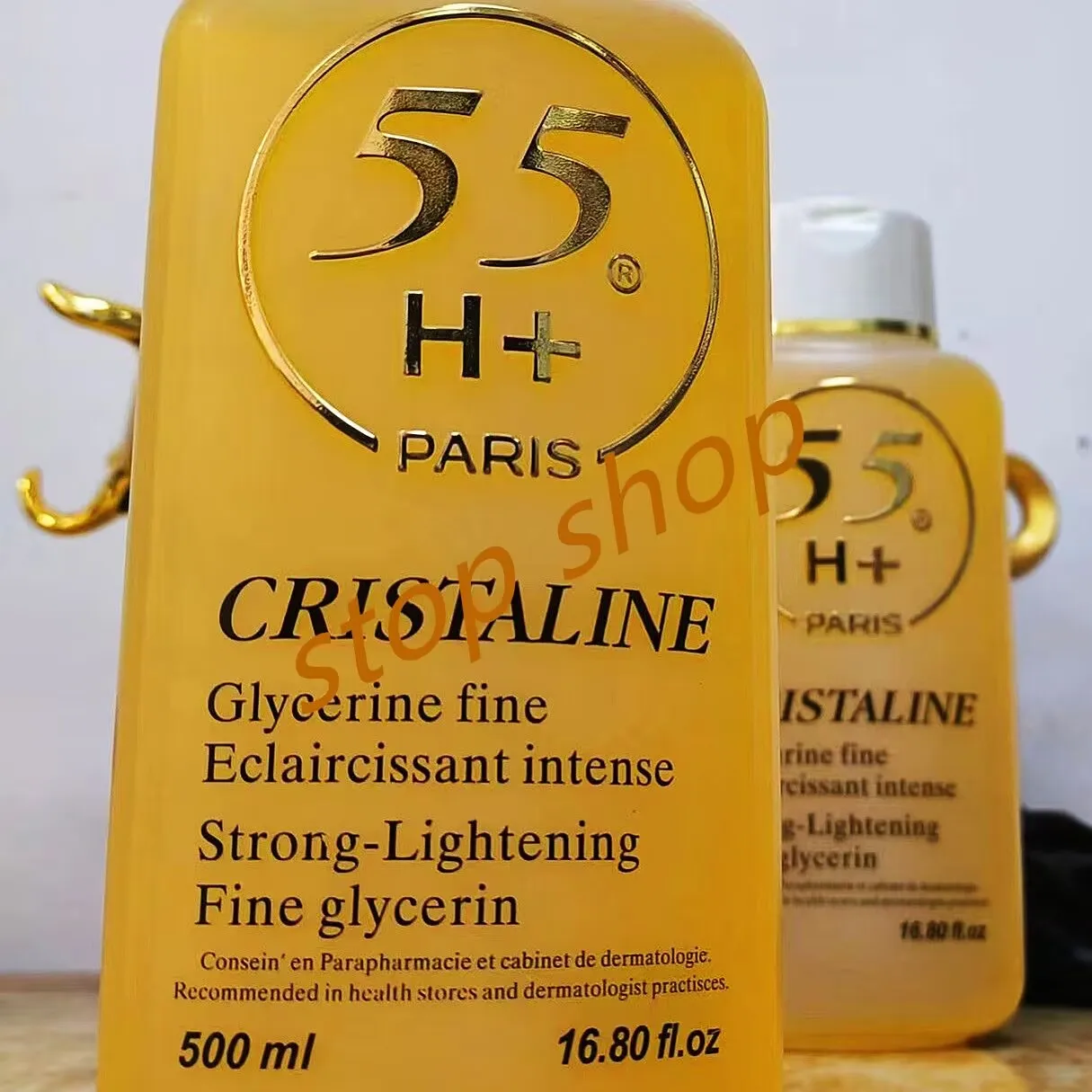 Glycerine Body Moisturizer for Glowing Skin  55H+ CRISTALINE Body Lotion, Hydrating Smoothing Oil, Fine Eclaircissant Body Car