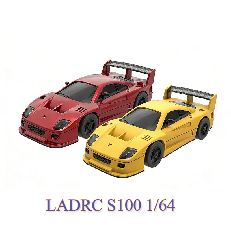 

LDARC S100 1:64 Scale RC Drift Car Rear-Wheel Drive Full-Scale Steering Mini Remote Control Racing Car for Kids Adults Gift