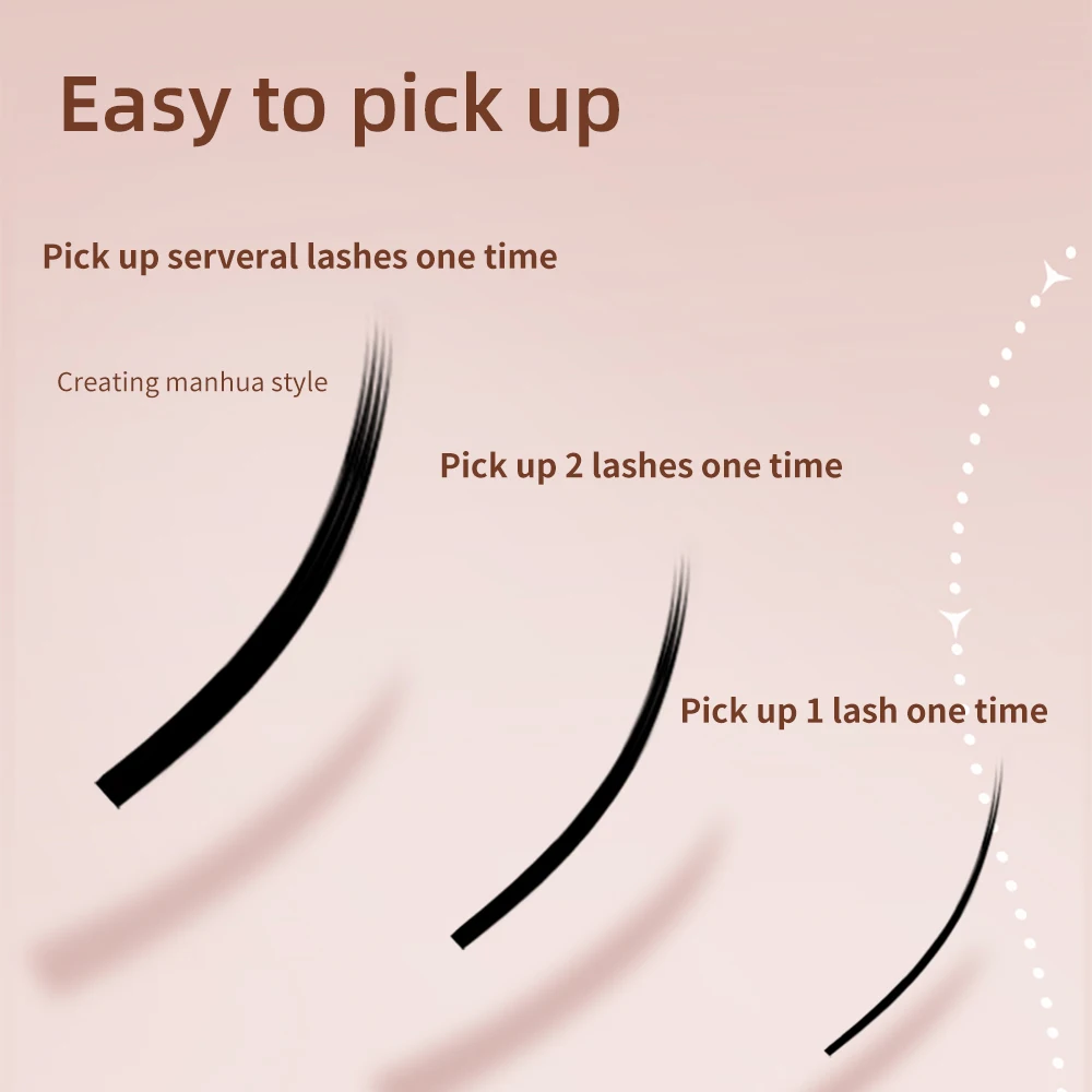 NAGARAKU Wimpernverlängerung für die untere Wimpernreihe, Ellipse Classic Curl, 5mm 6mm 7mm, schwarze Augenbrauenwimpern – Detail 5