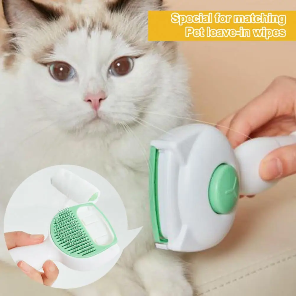 Grooming Brush for Dogs Cats Self-cleaning Pet Hair Removal Brush One-button Operation Detangling Slicker Comb for Cats Dogs