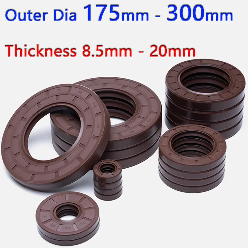 

1Pc ID 150mm - 260mm Fluorocarbon TC Frame Oil Seal Outer Dia 175mm - 300mm Thickness 8.5mm - 20mm