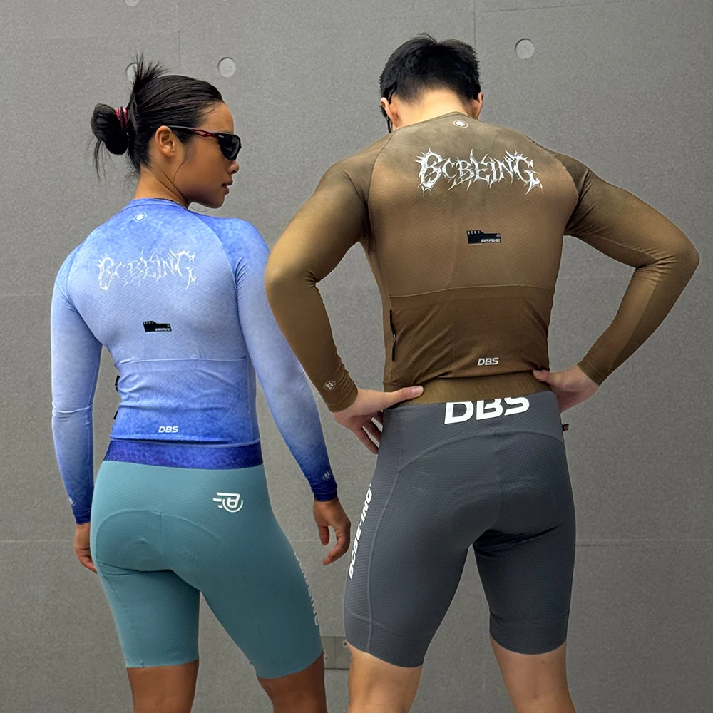 BCBE-ING Gothic Herren Damen Radsporttrikot Langarm Leichtgewicht RACE Fit Schnelltrocknend Atmungsaktiv Fahrradtrikot Kleine Größe YKK Reißverschluss – Detail 3