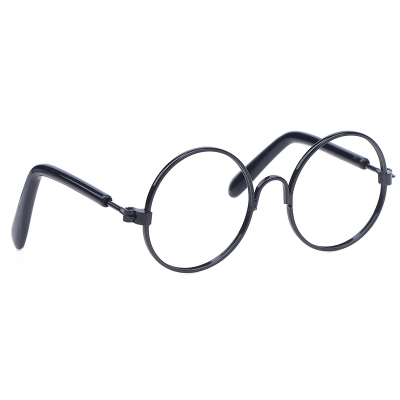 DIY Doll Dressing Accessories High Quality 20cm Dolls Glasses 3 Color Round Frame Lensless Eyewear Toy Miniature Eyeglasses