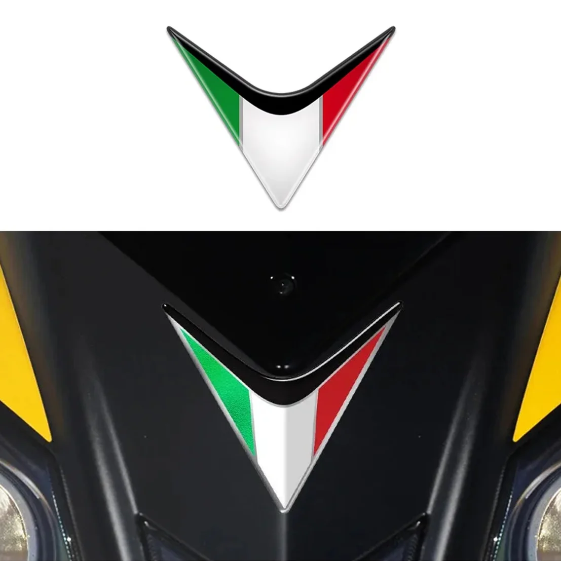 Nuevo adhesivo epoxi 3D con bandera de Italia para Ducati Vespa GTS GTV LX Sprint, emblema impermeable para motocicleta, compatible con todos los modelos