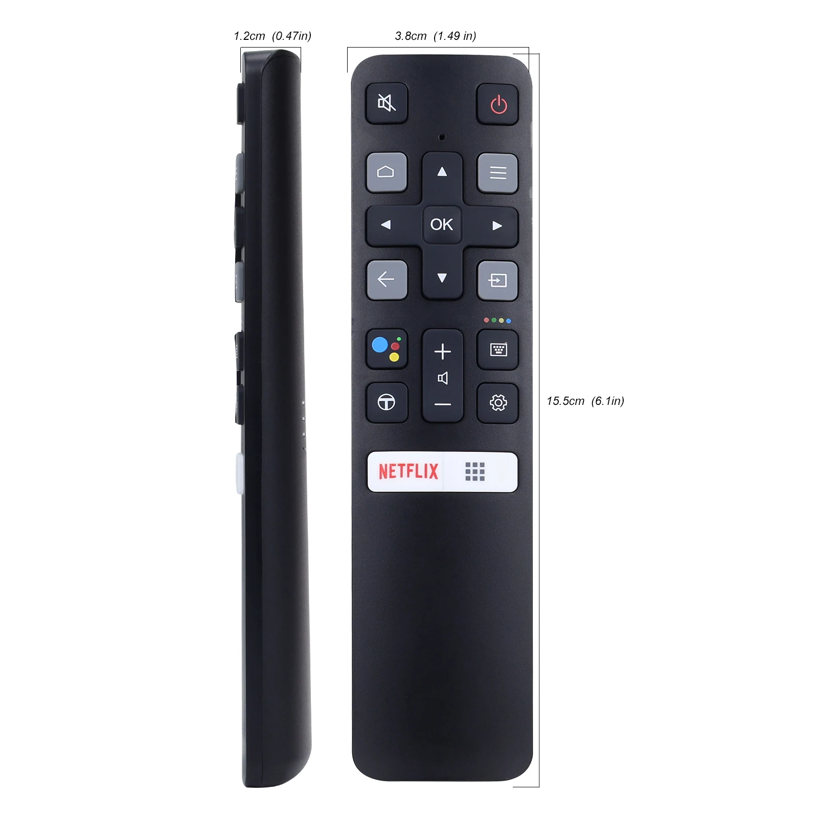 Remote Control (RC802V FNR1) Replacement for All TCL Android 4K UHD Smart TV Without Voice Command