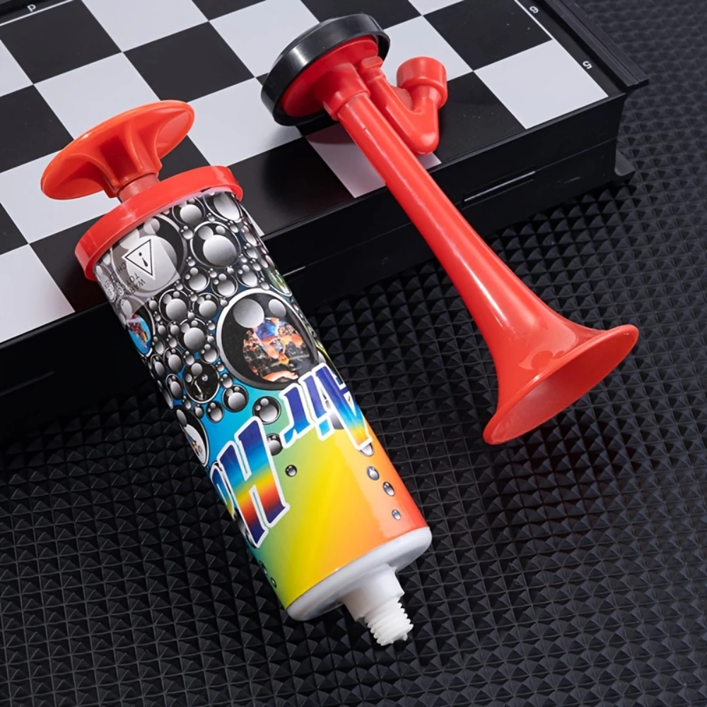 Portable Manual Air Horn - No Gas Required, Reusable Fan Horn for Football Games, Cheering, and Emergency Use, Without Battery
