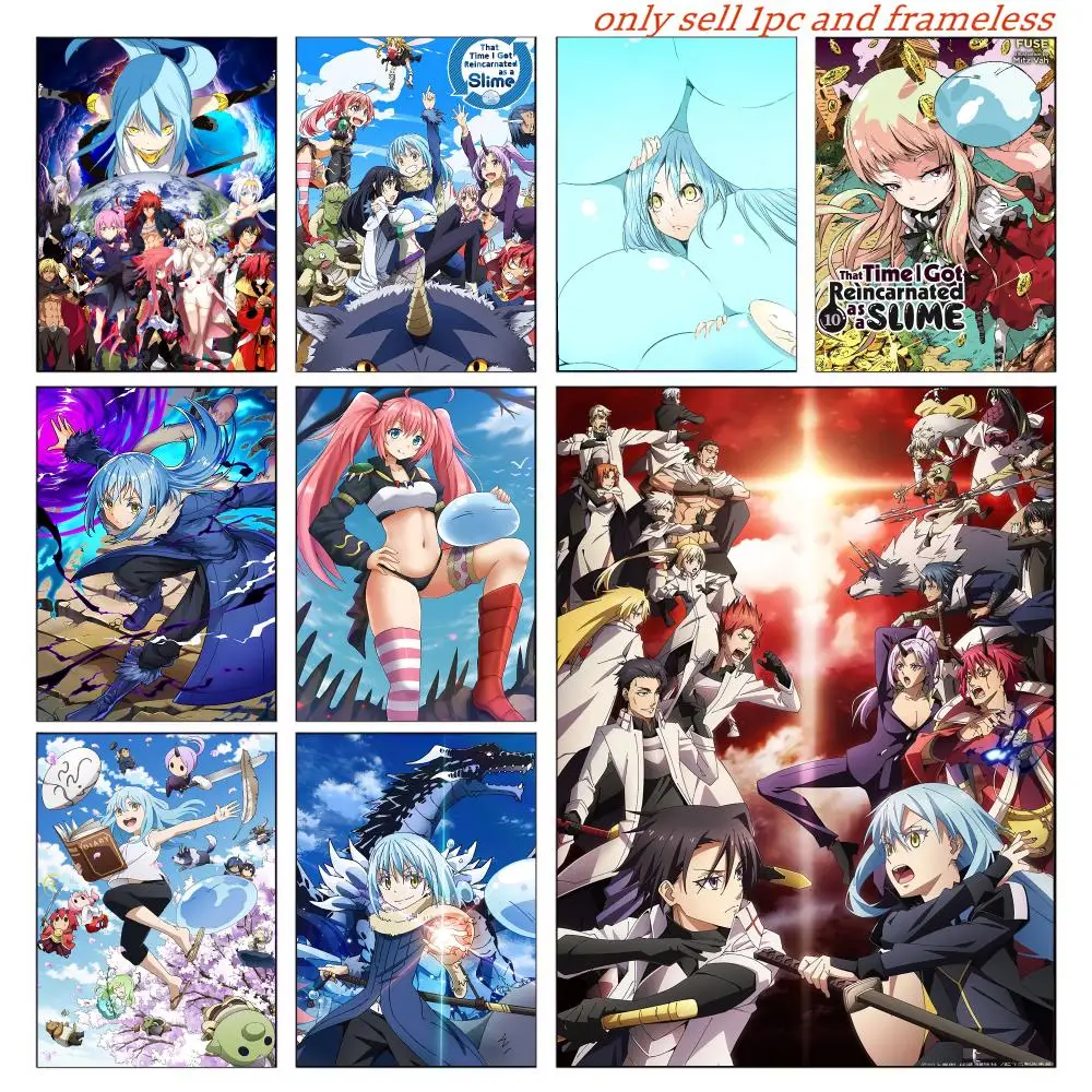 That Time I Got Reincarnated As A Slime Poster Wall Art Poster Pictures, Aesthetic Home Decor For Living Room Bedroom Office