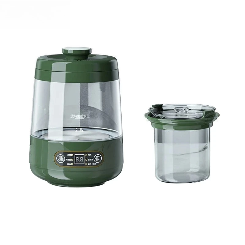 220V 600ml Mini Household Health Pot, Multifunctional Electric Stew Cup for Porridge, Soup, Te a, Dessert Boiling