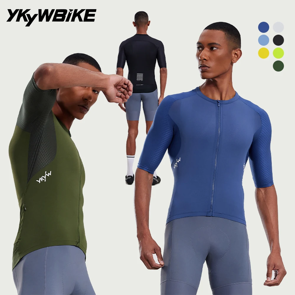 

YKYWBIKE 2025 Elite Мужская велосипедная майка AERO Carvico Высококачественная велосипедная рубашка Pro Team UPF 50+ Джерси для шоссейного велосипеда Майо