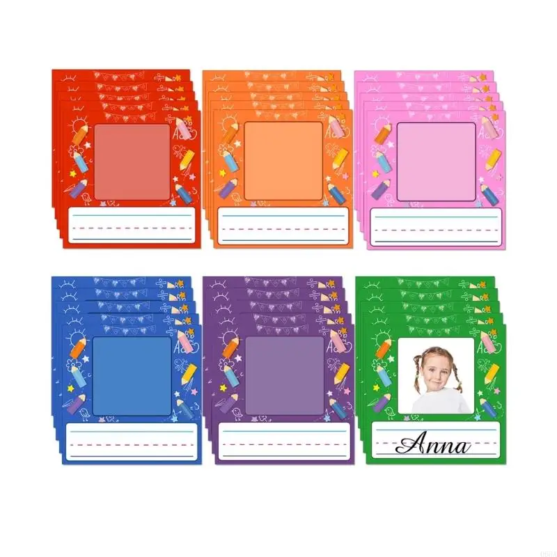 

48 шт., детские квадратные фотонаклейки, клейкие этикетки для книг, обеда