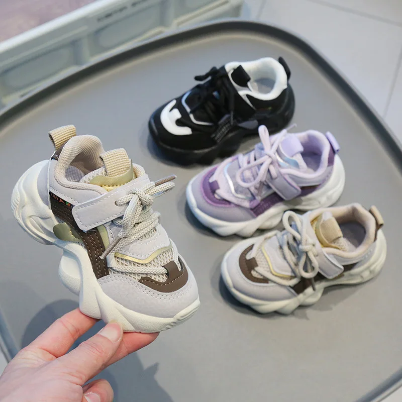 

Children's Sneakers2024Spring and Autumn New Boy's Casual Shoes Non-Slip Net Face Baby Girl Daddy Shoes Soft-Soled Shoes for Bab