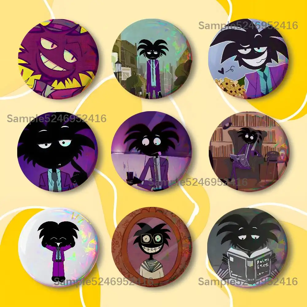 

M-Mr Trance Memes Round Button Pins Badge Creative Brooches Backpack Clothes Decoration Fashion Cartoon Jewelry Gifts