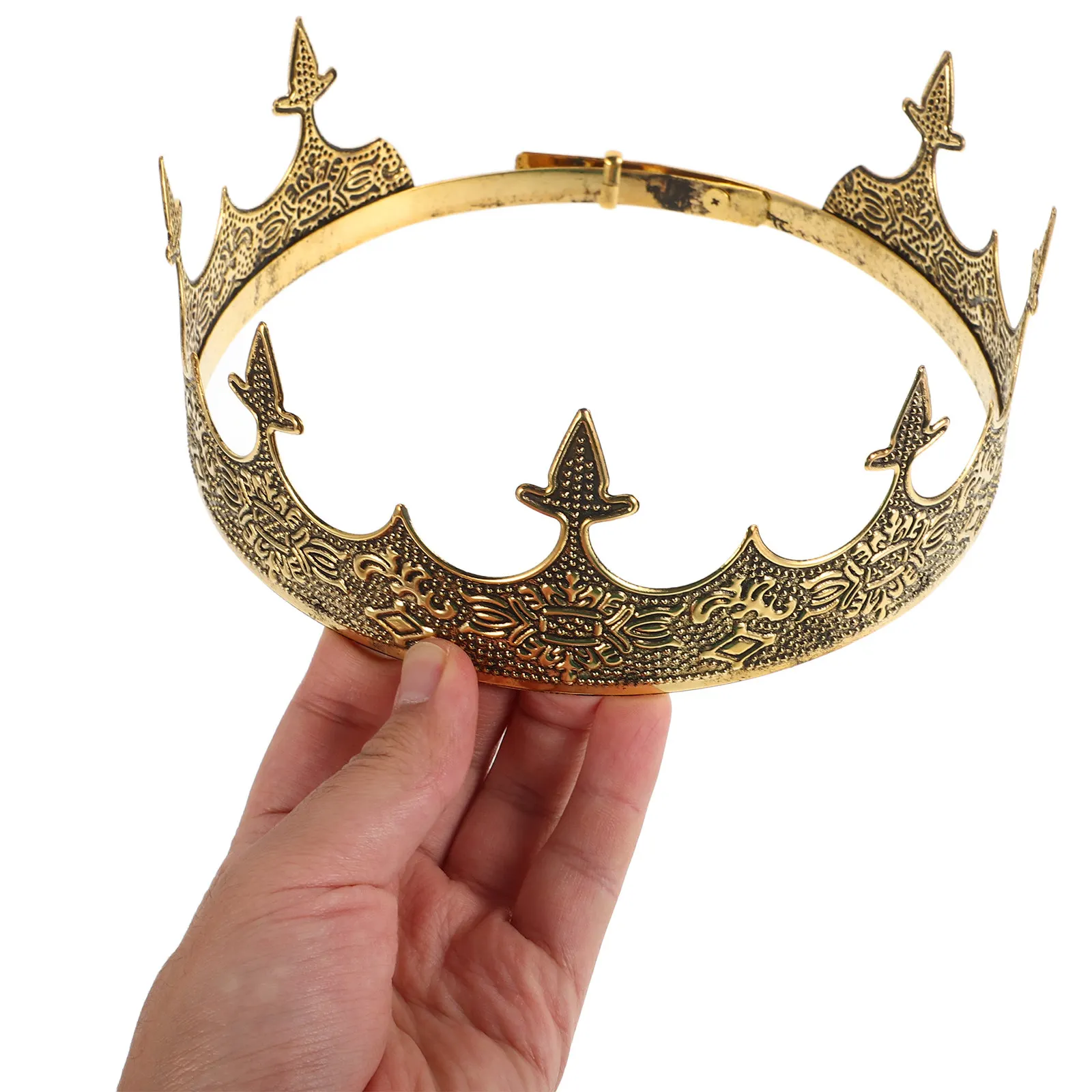 Exquisite Prince Crown for Men Birthday Wedding Party Medieval King Costume Accessory Alloy Royal Headpiece Cosplay Prop