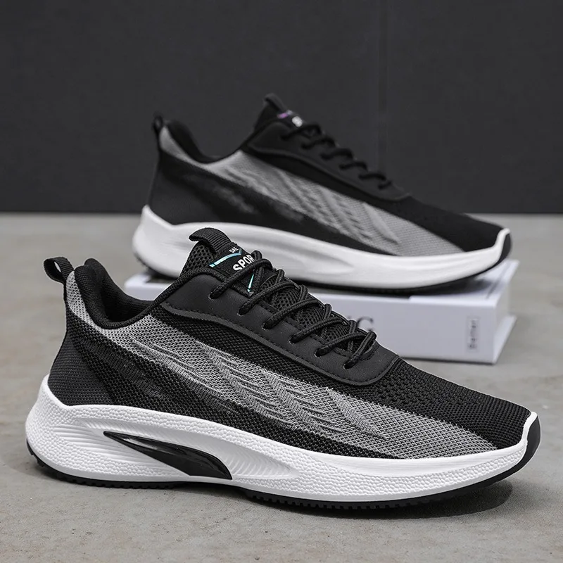 designer running shoes man breathable knit man trainers sports casual sneaker uomo zapatilla