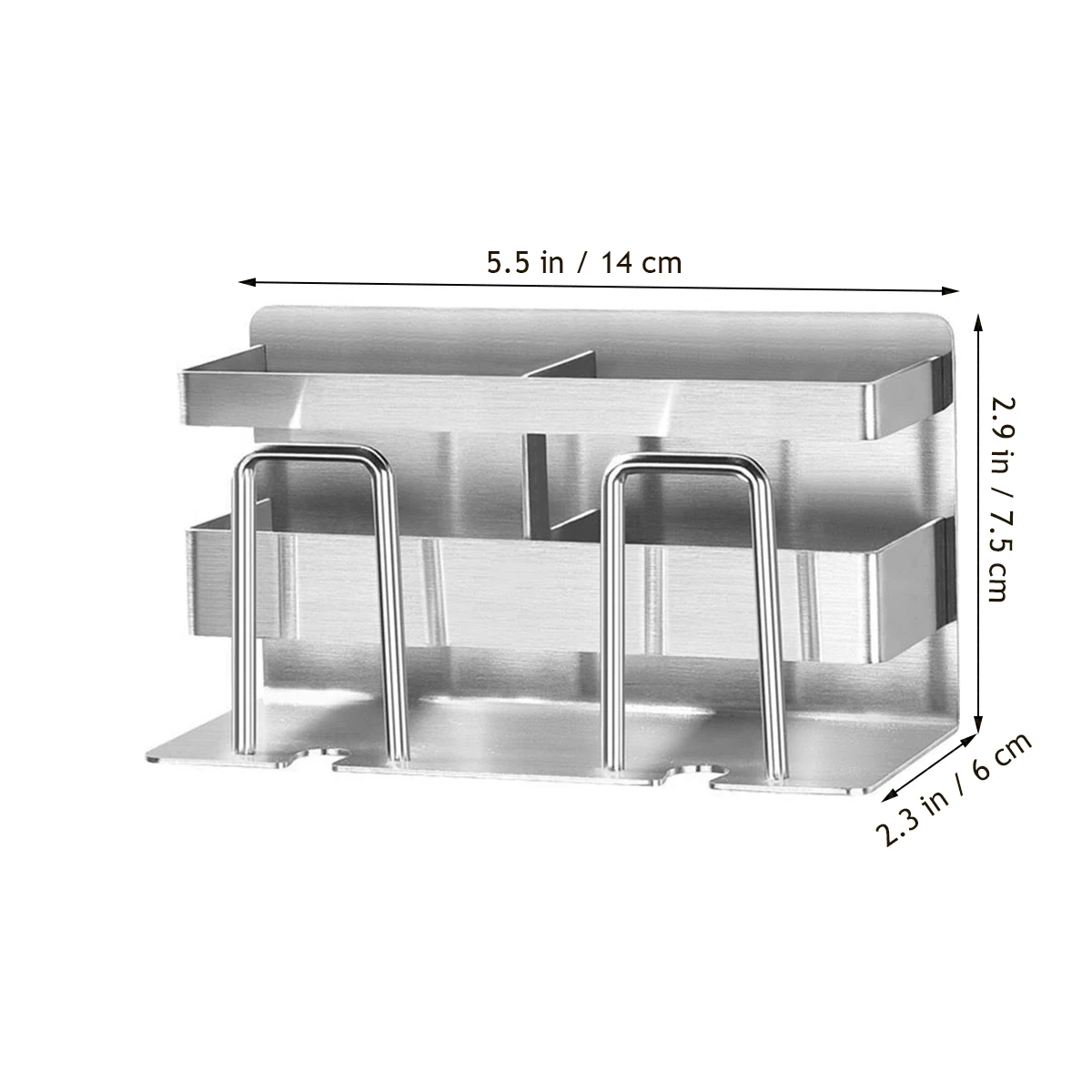 

Creative Stainless Steel Toothbrush Holder Wall Mounted Organizer for Bathroom Storage Toothbrush Stand Suction Holder