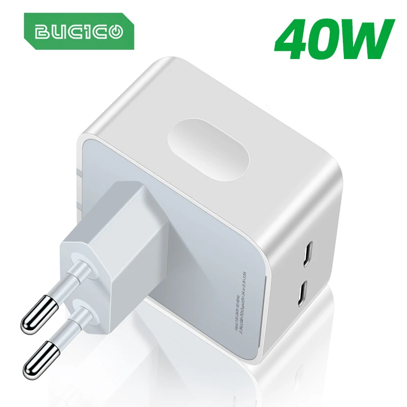 PD 40W GaN Quick Charge Dual USB C Charger  35W For iPhone 14 13 12 11 Pro Max iPad Xiaomi Poco Samsung Huawei Laptop Charger