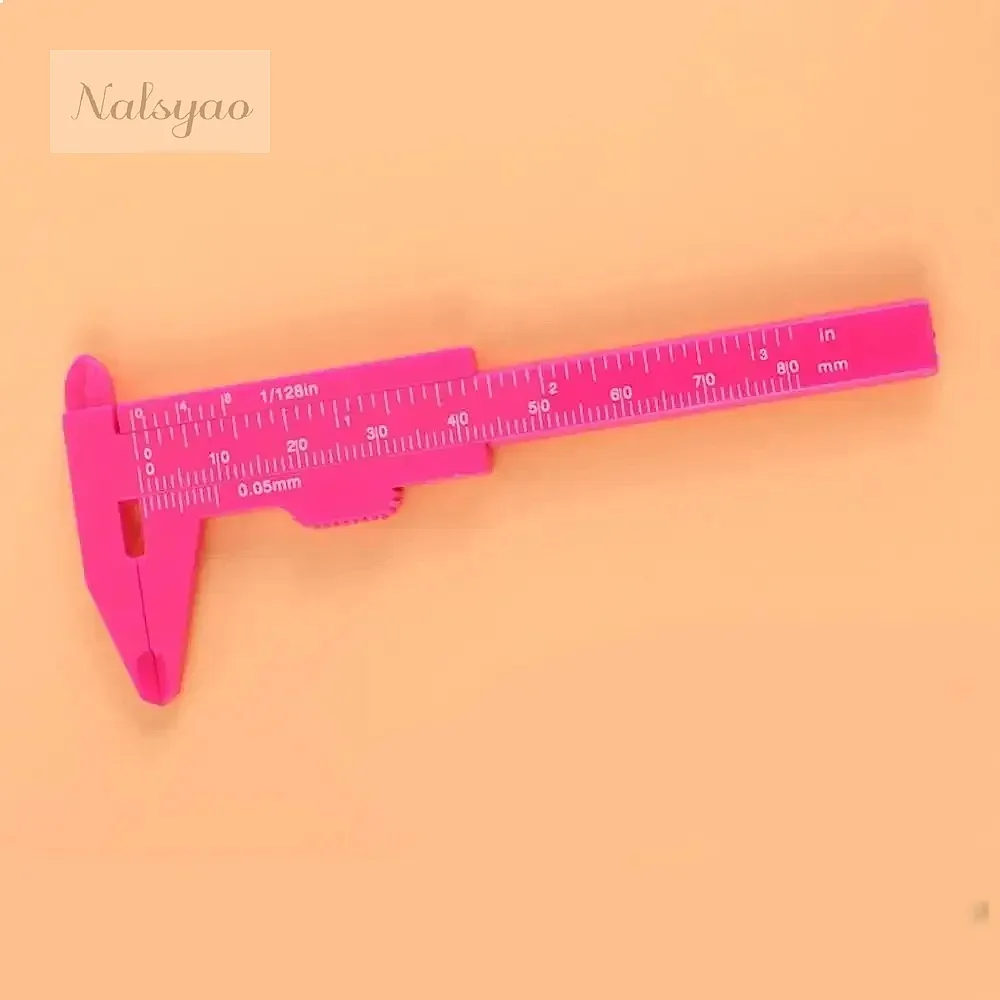 Portable Plastic Eyebrow Measuring Vernier Caliper Tattoo Microblading Ruler Permanent Makeup Measurement 80mm