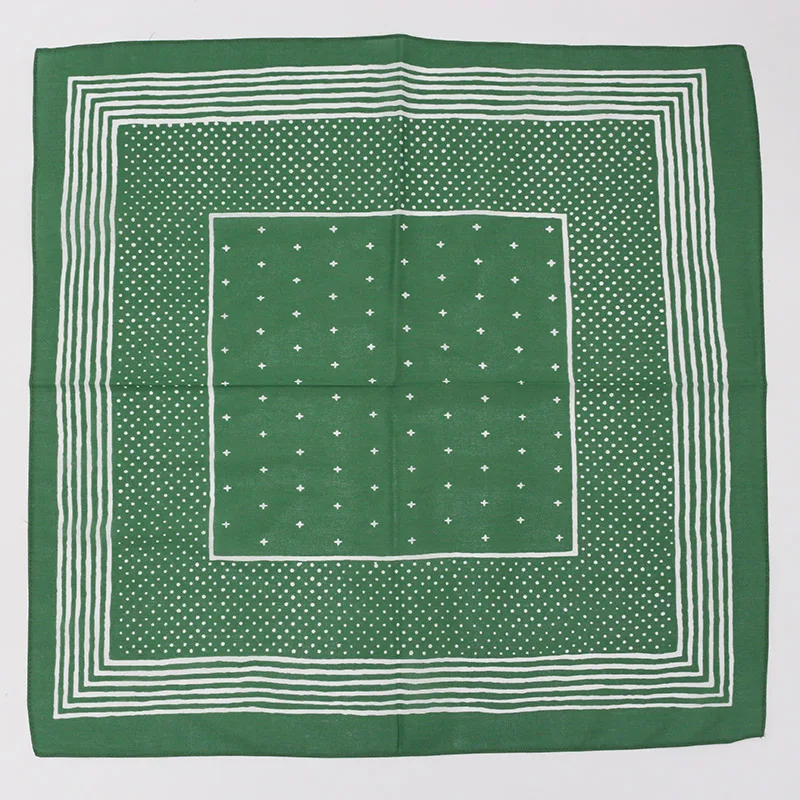 Green Dark Navy New Dots Bandanna Cotton Women/Girl Headband Men Pocket Square Scarf Headwear Headscarves Hair Bands