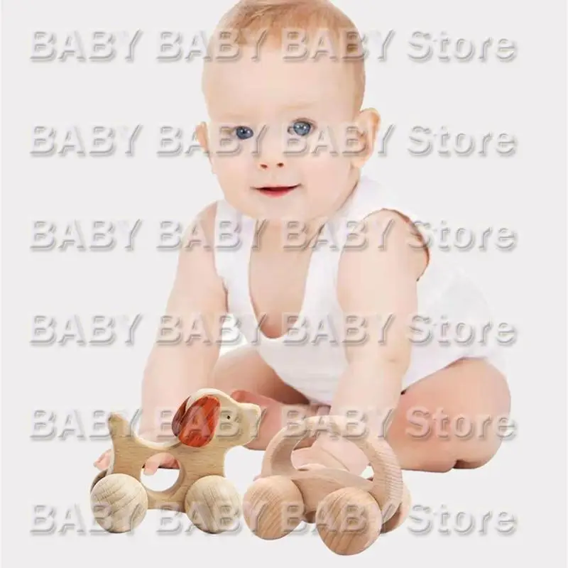 

Q81A Organic Handmade Crafts Gift, Grasping Child Block Car, 1Pcs Puppy/ for