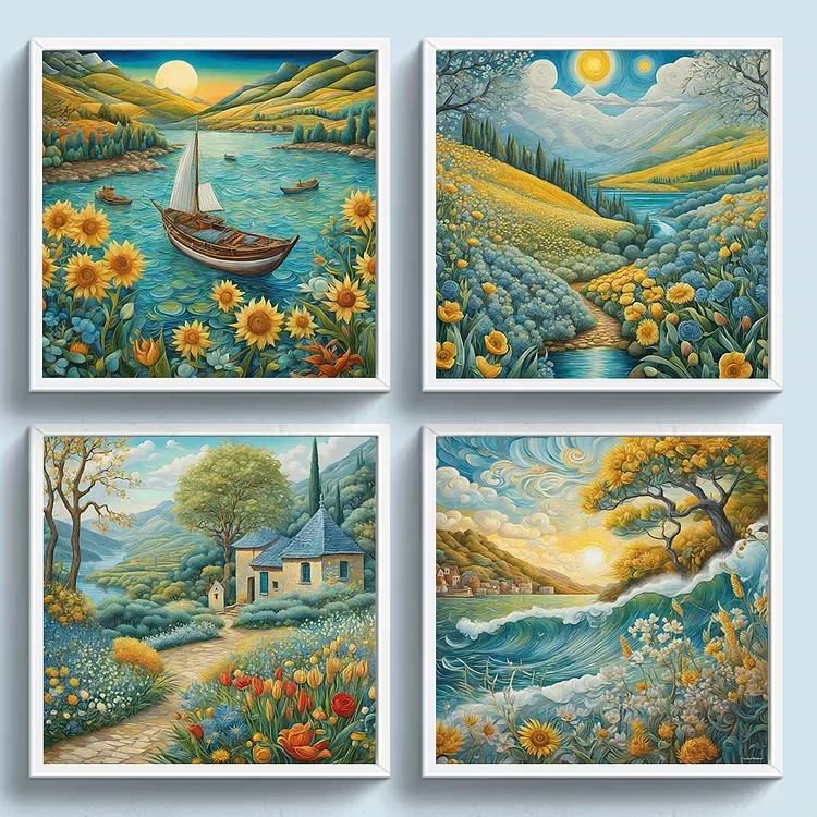 

Beautiful Scenery of Flowers Jigsaw Puzzle 500/1024 PCS Fun Games for Family Gatherings Home Decor Gifts