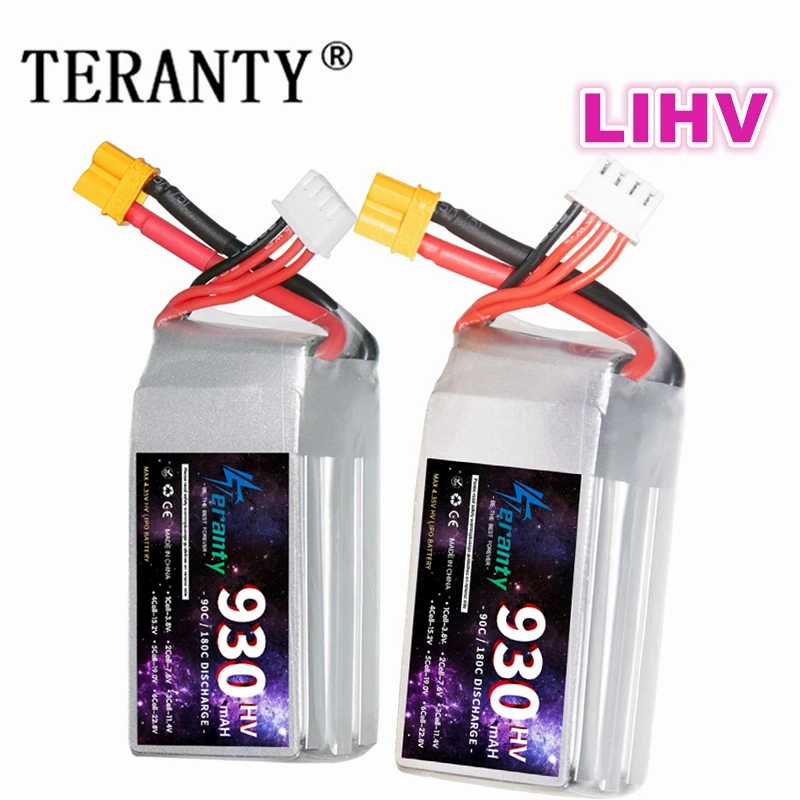 TERANTY HV Battery 11.4V 3S 930mAh 90C LiPO Battery With XT60 XT30 plug for RC Model Buggy Truck Racing Boat Airplane