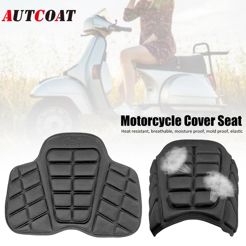 

AUTCOAT 1Pcs Universal Motorcycle Seat Cushion Structure Breathable and Shock Absorption Pad for Comfortable Long Rides