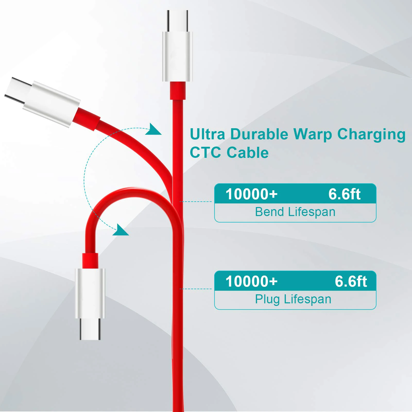 Para Oneplus Cable de carga tipo C Warp Charge SuperVooc Cable de carga rápida para Oneplus 12 11 10 Pro 9 10T 9R 8T 8 7T 7 6