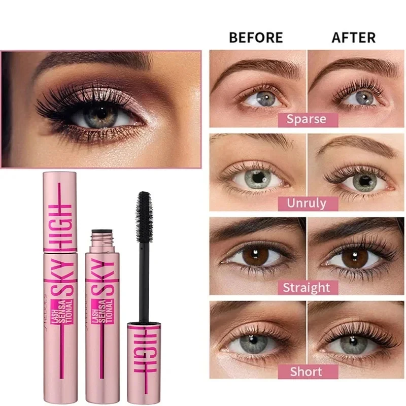 4D Mascara Eyelash Brush Eyelashes Lengthening Thick Curling Mascara Long Lasting Waterproof Natural Eyelash Makeup for Women