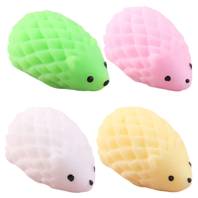 Y1UB Funny Hedgehog AntiStress Toy Squeezable Animal Stretchy Hand Squeeze Toy Novelty Gag Practical Joke Toy