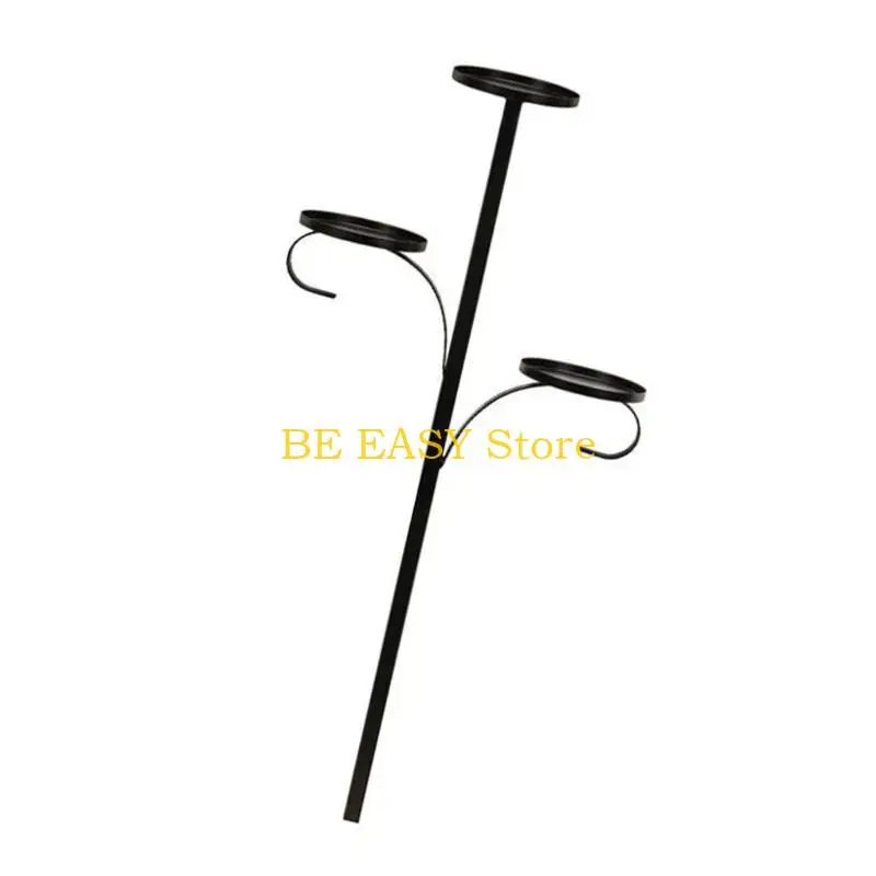 E28F Christmas Tree Toppers Rack with 3 Layer Black Stand for Tabletop Display
