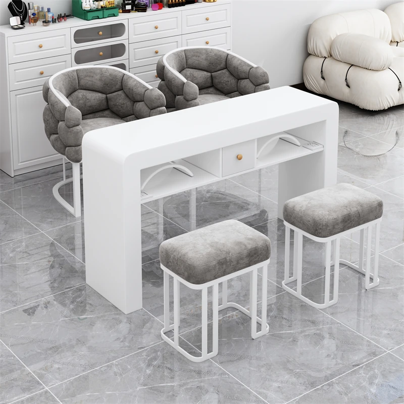 Manicure table Japanese storage drawer single and double fashion modern minimalist style nail table special economic postage.