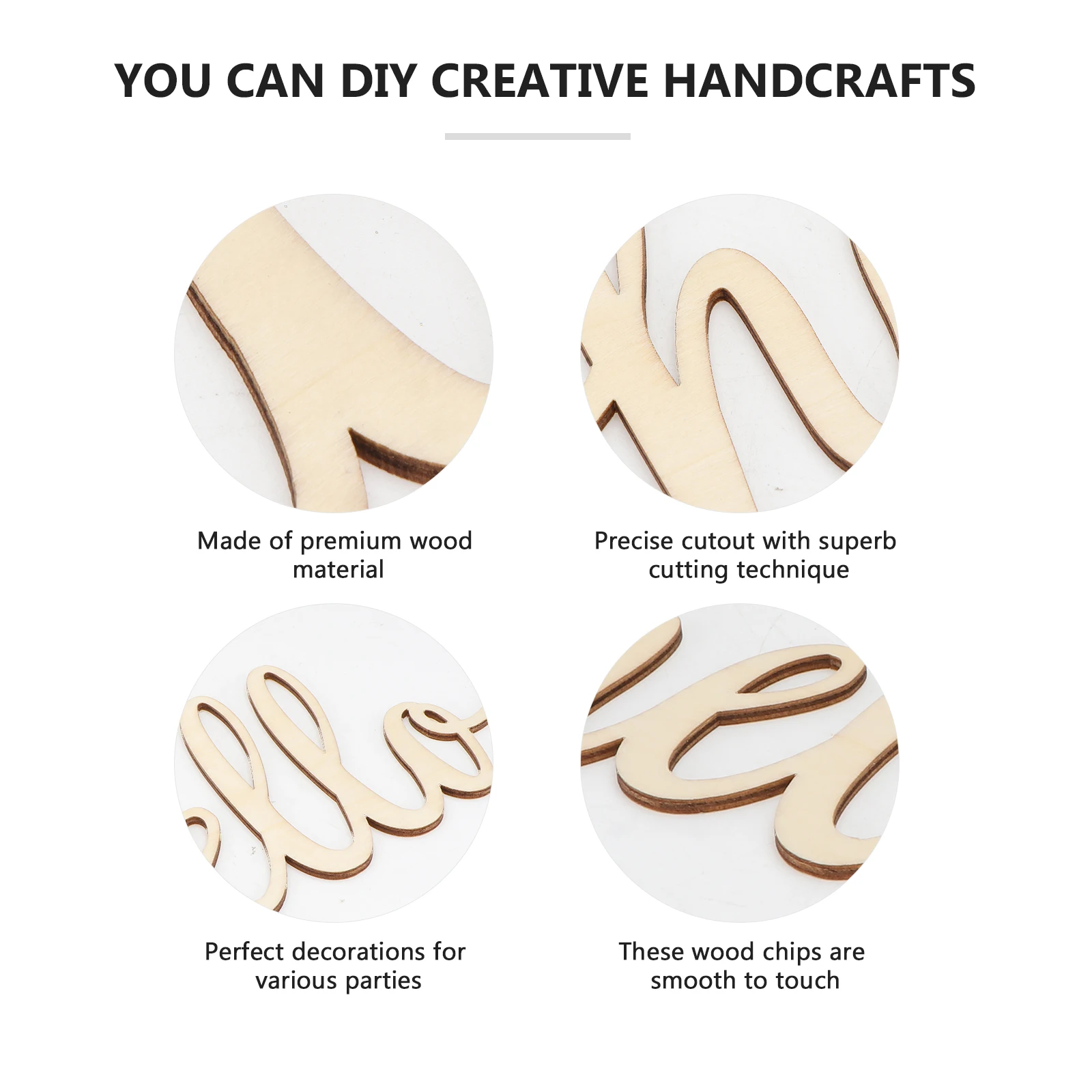 Wooden Sign 30.5x12.7x0.4cm Unpainted Wood Cutout for DIY Crafting Home Decor Holiday Party Decoration Wood Sign Home Decor