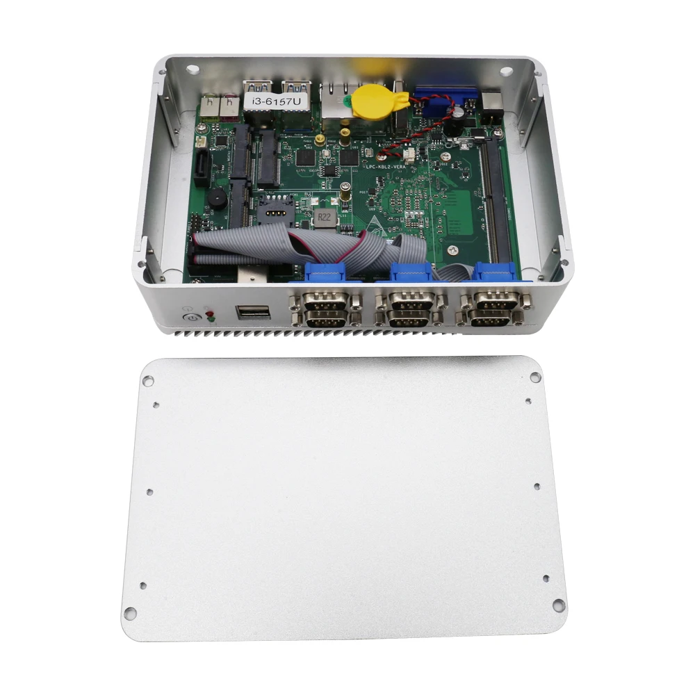 Celeron J4125 J5005 Fanless Industrial Computer 6xRS232 Serial Com Ports Core i3-8130U Embedded PC for Automation/Surveillance