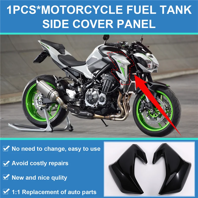 

For Kawasaki Z900 2017-2019 Z-900 Z-900 Replacement Fuel Tank Side Cover Panel Fairing Trim Motorcycle Parts Left Right