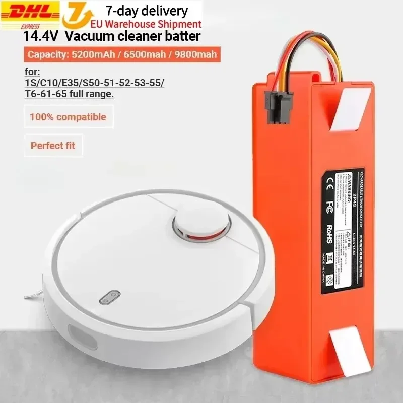 Batterie Li-ion 14.4V d'origine pour aspirateur robot, batterie de remplacement pour Xiaomi Robot Roborock S50 S51 S55, accessoire de rechange