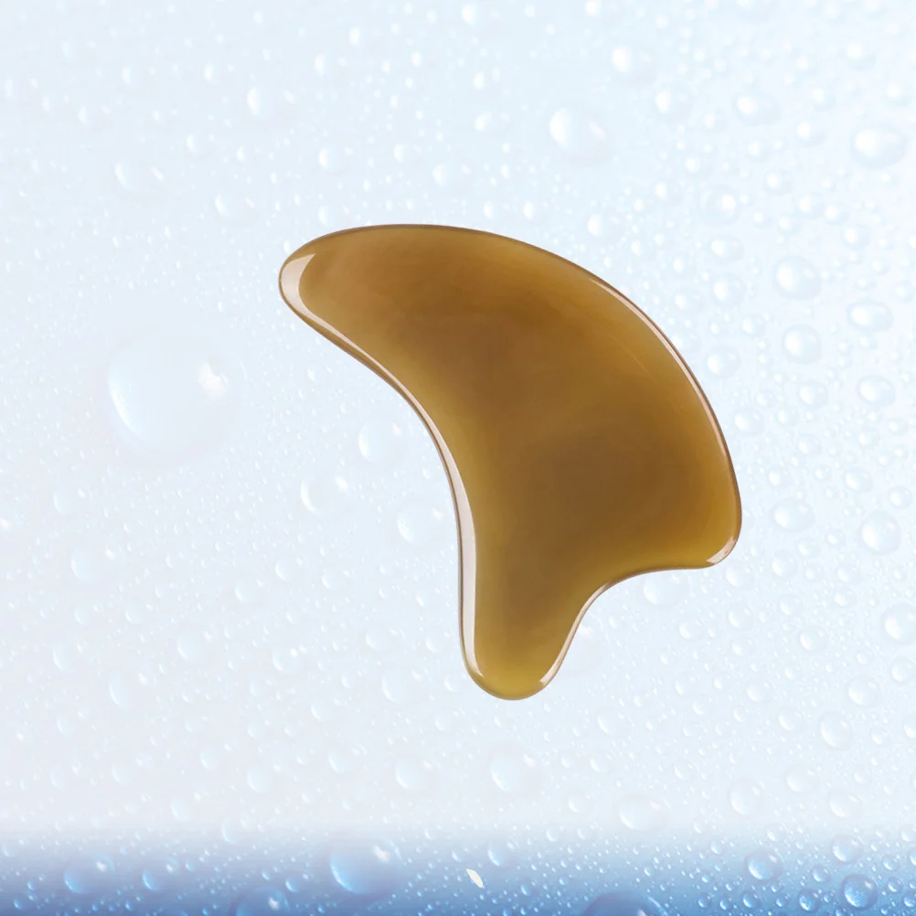 

1 шт., скребковая доска с рогом быка Guiasha, 6 мм, компактный массажер для лица и шеи, облегчение боли, инструмент для красоты, скребковая доска, массажер для лица и шеи