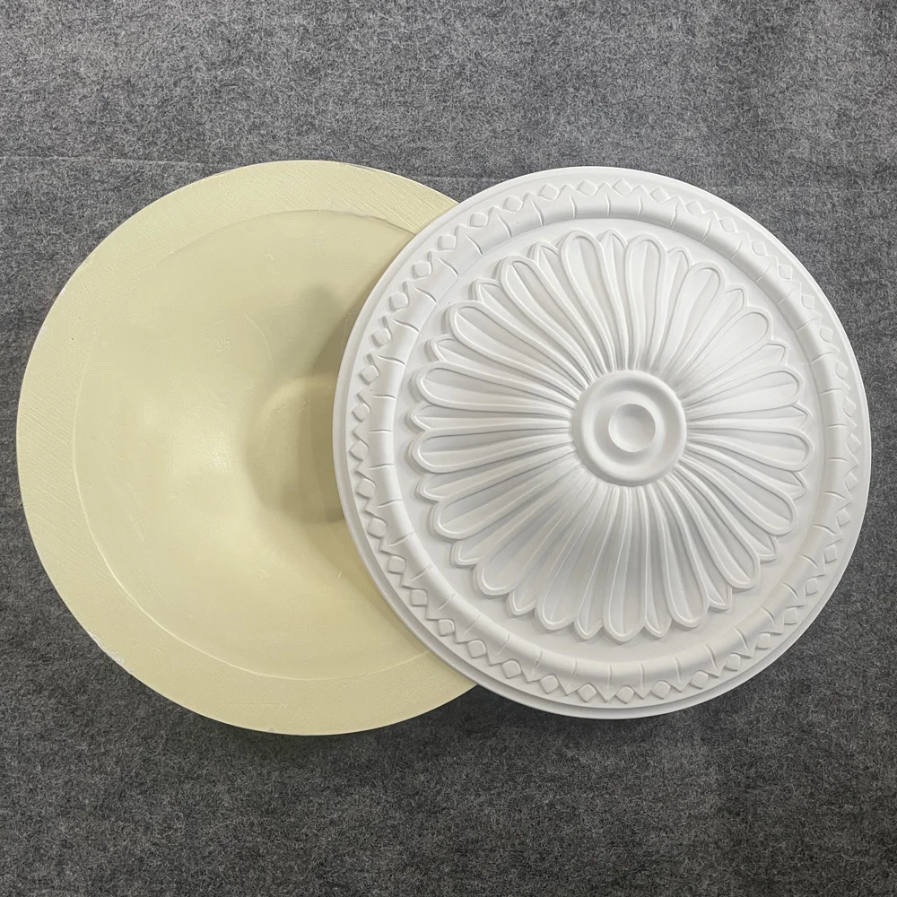 PU lamp panel round ceiling shape decorative lamp pool imitation gypsum lamp holder flower disc decoration mold