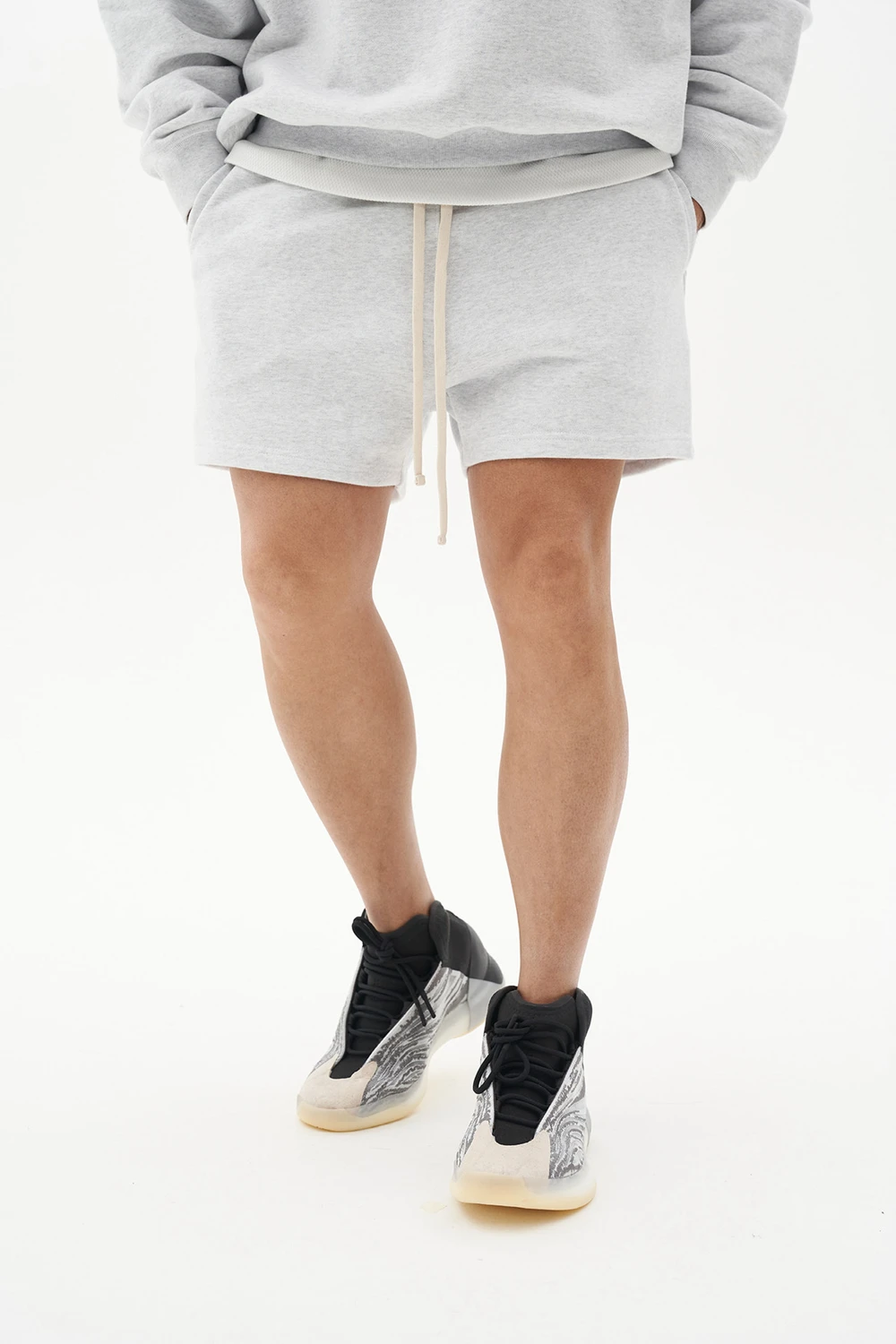 Herren 100% Reine Baumwolle Sportshorts für Alle Jahreszeiten Retro Lässige Stylische Streetwear Lose Athletische Shorts Mit Seitentaschen – Detail 12
