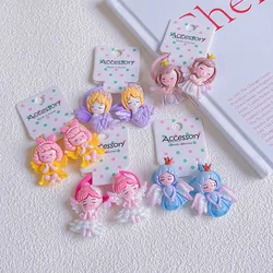 2pcs niedlichen Cartoon verträumten geflügelten Engel Mädchen elastische Haar bänder Prinzessin Haarschmuck Kinder Haar gummis Baby Kopf bedeckung