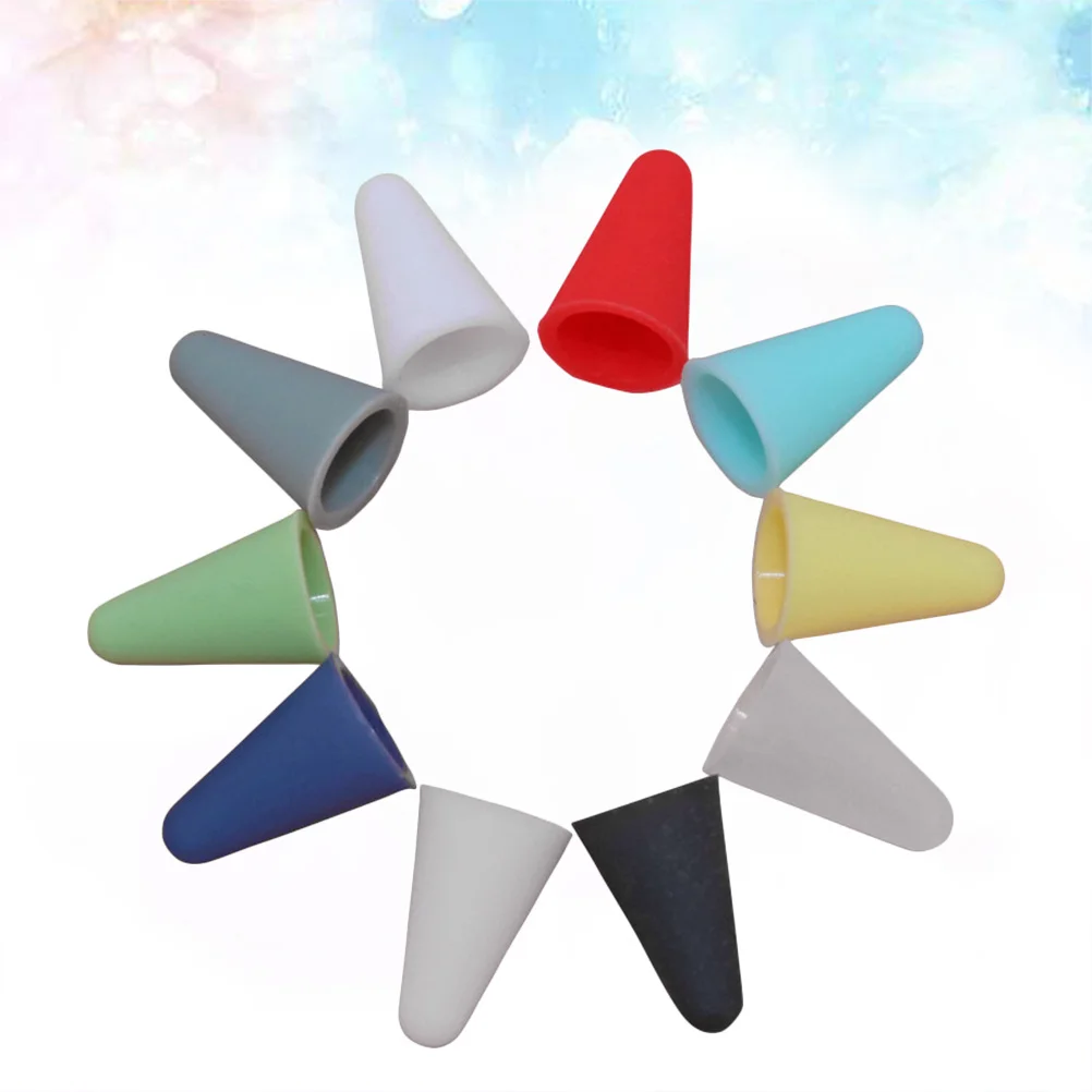 

10Pcs Stylus Pen Protective Cover Silicone Screen Touch Sleeve Nib Tip Cap Anti-Slip Noise-Free for Pencil