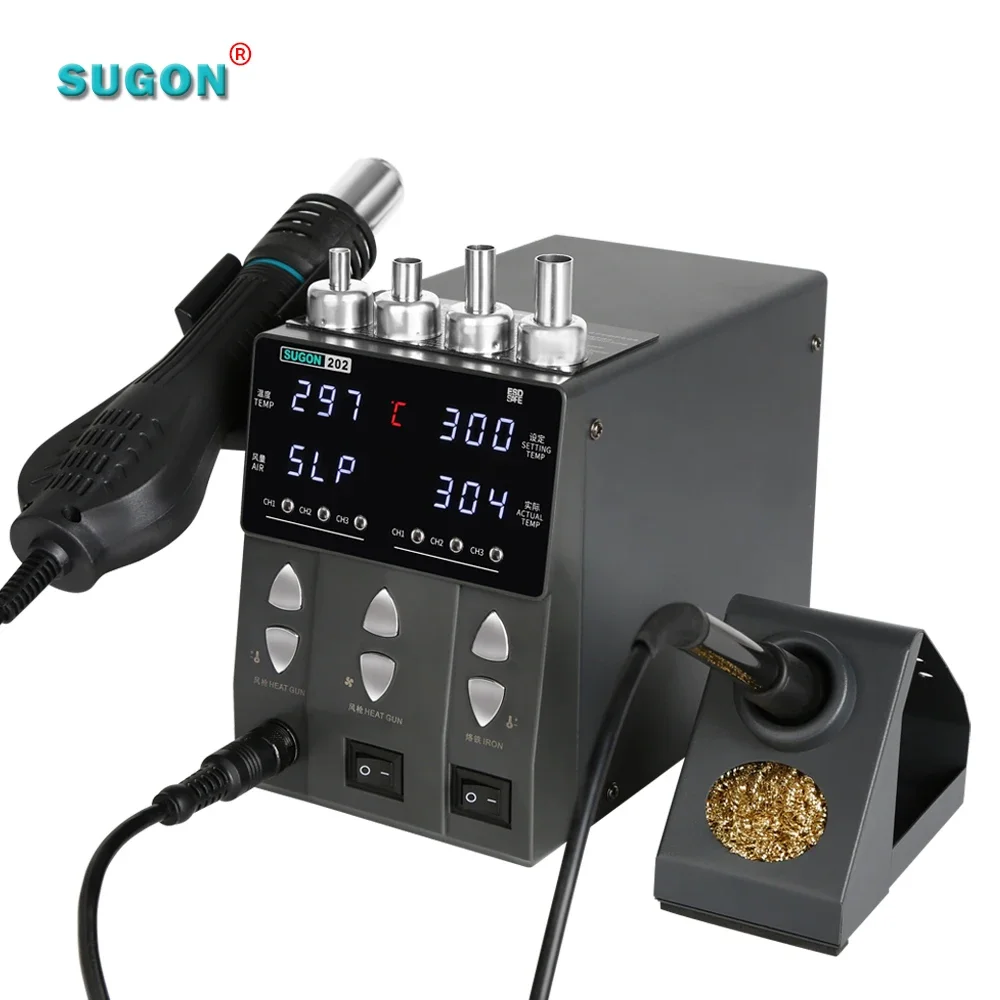 Mobile Repair Tools SUGON 202  Heat Sugon Work Station  2 in 1 Sugon Soldering Station