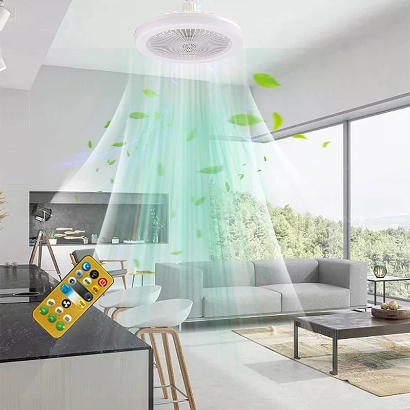 3In1 Ceiling Fan With Lighting Lamp E27 Converter Base With Remote Control For Bedroom Living Home Silent Ac85-265v