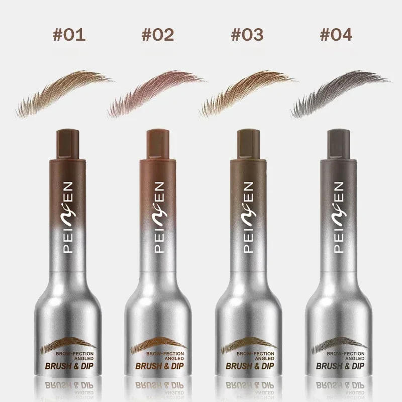 ใหม่ Wild ภาพวาดคิ้ววางแปรงสแควร์น้ําผึ้งชาสีน้ําตาลกด 3D Dye Dip Eyebrow Enhancers ครีมเส้นผมการปรับเปลี่ยน