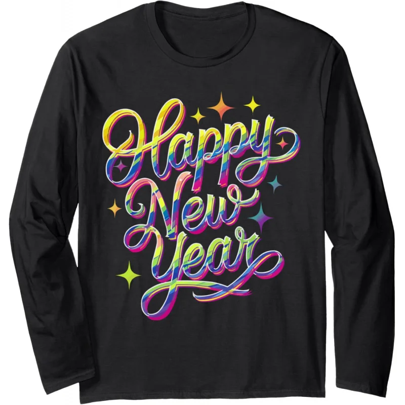 Welcome the arrival of 2025, happy New Year holiday, long sleeved shirt