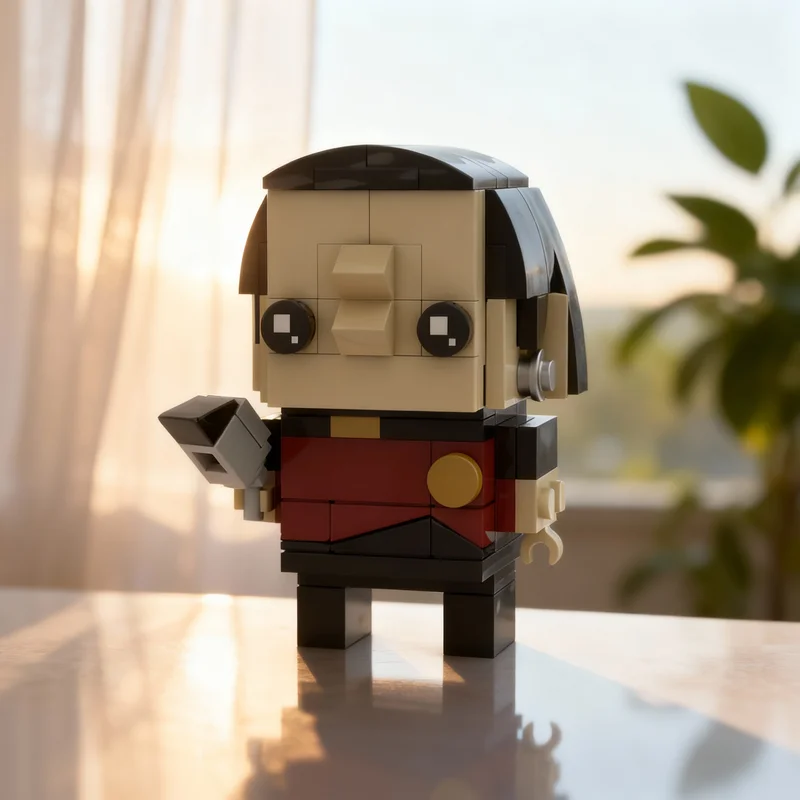 

Набор строительных блоков MOC Brickheadz Ensign Ro Laren, 141 деталь, архитектурная модель, игрушка, рождественский подарок, креативная идея для творчества, развивающий конструктор