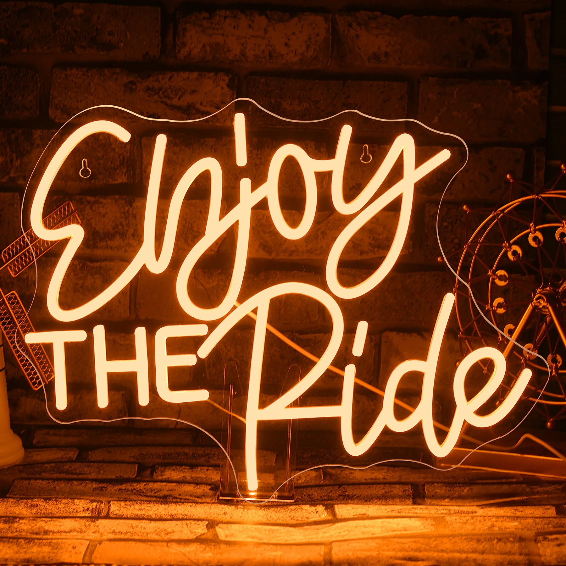 

Enjoy the ride neon signs Custom Gym logo Home Decor Fitness Neon Light Gift for cyclist Cycling neon sign dimmable neon sign