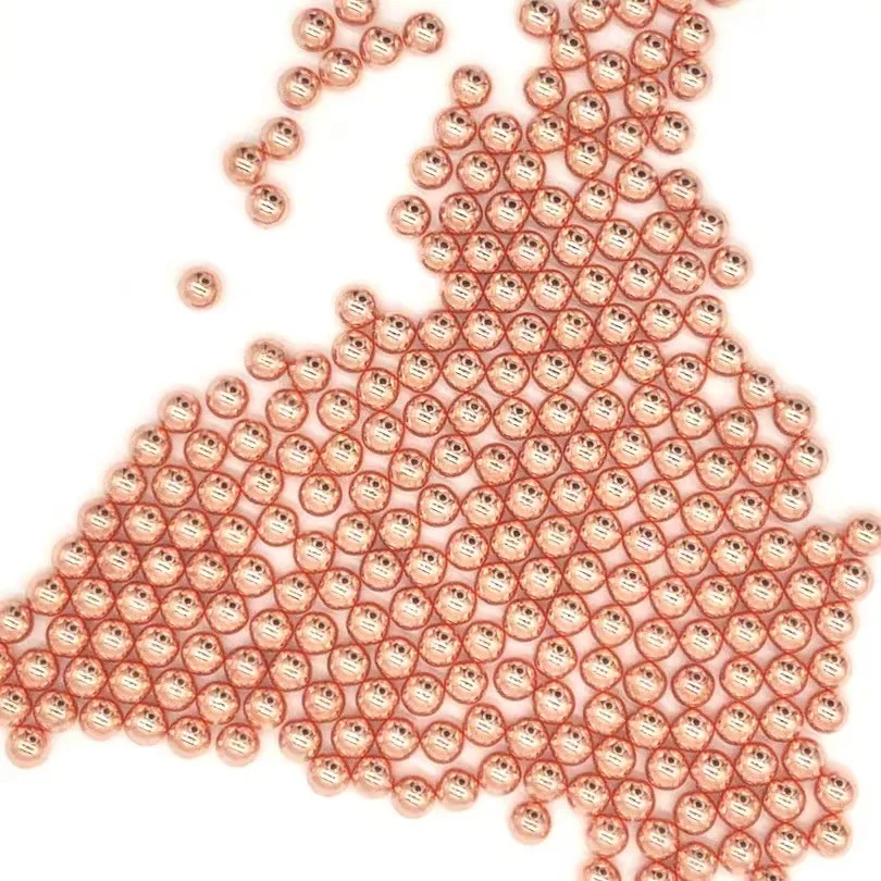 100pcs 4.4mm Solid Carbon Steel Bearing Balls Copper Plated High Precision Roller Balls for Industrial Applications