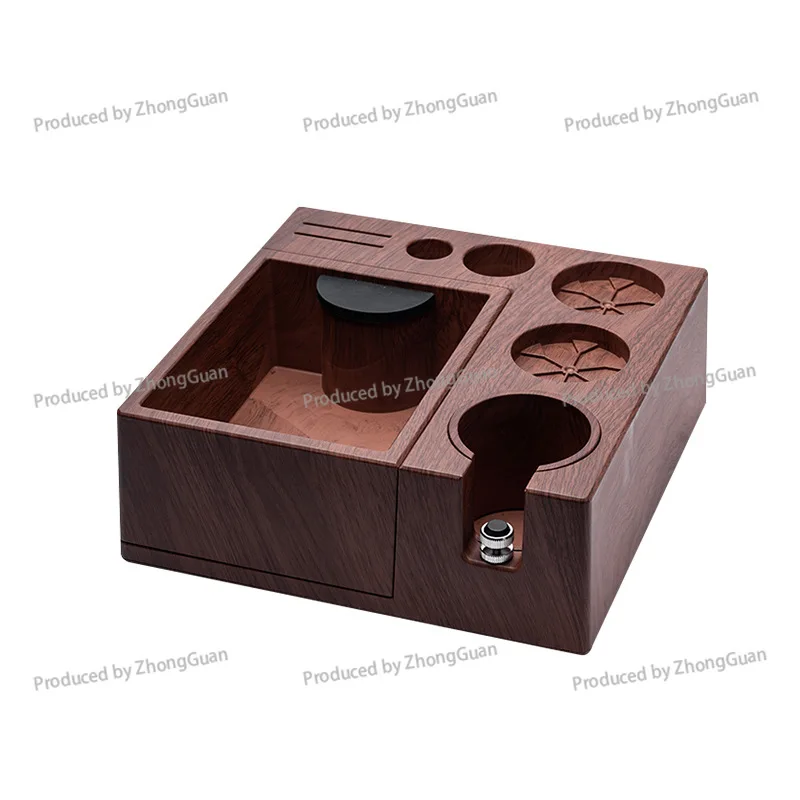 Abs Wood Grain Tamper Multifunctional Tamper Storage Box Coffee Handle Bar Powder Hammer Storage